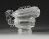 A Chinese rock crystal yi and cover