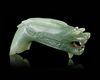 A CHINESE CARVED JADE WALKING STICK HANDLE, 20TH CENTURY