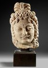 A GANDHARA HEAD, BUDDHIST SCULPTURE