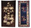 TWO CHINESE WOOL RUGS, 20TH CENTURY