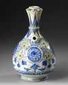 A SAFAVID KIRMAN POTTERY BOTTLE VASE, PERSIA, 17TH CENTURY