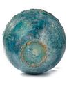 A POST SASSANIAN TURQUOISE GLAZED POTTERY STORAGE JAR, PERSIA, 7TH-8TH CENTURY