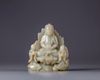 A Chinese celadon jade Shakyamuni
