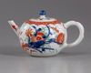 A Chinese famille verte globular shaped teapot