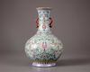 A claire-de-lune ground famille rose vase