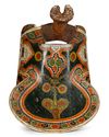 A LACQUERED AND BONE DECORATED WOOD SADDLE, UZBEKISTAN, 19TH CENTURY