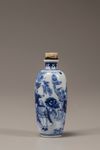 A blue and white 'foreign tribute bearers' snuff bottle