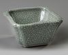 A CHINESE GEYAO SQUARE BRUSH WASHER, QING DYNASTY (1644-1912)
