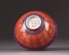 A Coral-red-ground porcelain bowl