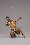 A gilt-bronze figure of a Samurai archer