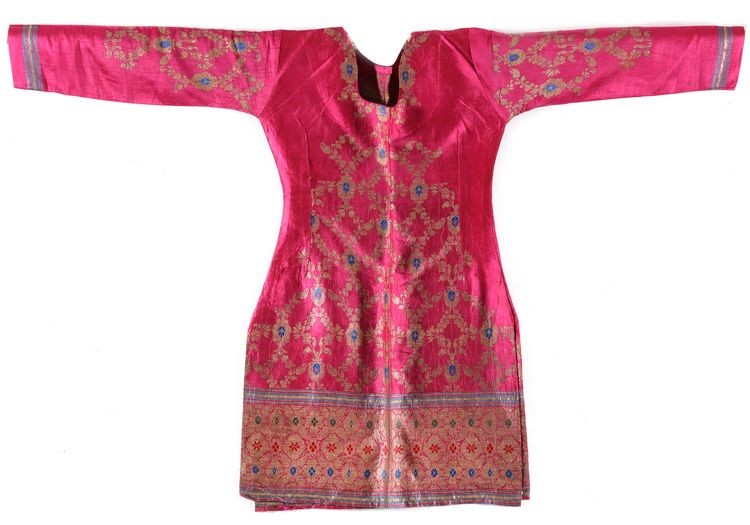 AN OTTOMAN EMBROIDERED ROBE WITH SALWAR, 19TH CENTURY