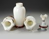 A SET OF THREE OPALINE VASES, FRANCE, 19TH CENTURY