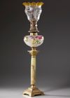 A GILT BRONZE  FRENCH KEROSENE LAMP, NAPOLEON III PERIOD, LATE 19TH CENTURY