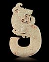 A CHINESE WHITE JADE DRAGON PENDANT, WESTERN HAN DYNASTY (206 BC-9 AD)