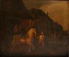 ARNOLDUS LAMME (1771-1856), SOLDIERS WITH THEIR HORSES, OIL ON PANEL