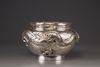 A silver ‘dragon' foliate rim punch bowl