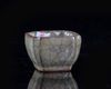 A Chinese crackle-glazed small square-section cup