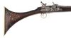 AN OTTOMAN WOOD AND SILVER MOUNTED MIQUELET-LOCK GUN, 19TH CENTURY