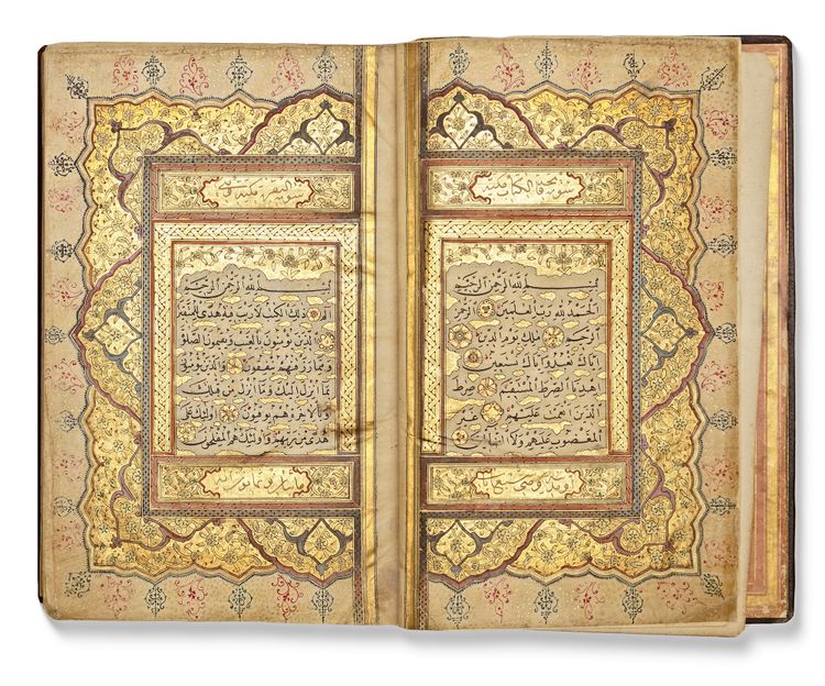 AN ILLUMINATED OTTOMAN QURAN, SIGNED BY HAFIZ IBRAHIM AL-KARAHISARI, OTTOMAN TURKEY, DATED 1227 AH/1812-13 AD