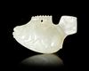 A CHINESE CARVED JADE FISH PENDANT, QING DYNASTY (1644–1911)