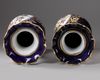 A PAIR OF BLUE ENAMELED PORCELAIN BALUSTER VASES, LATE 19TH CENTURY