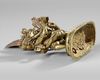 A GILT BRONZE DEITY FIGURE, 19TH CENTURY