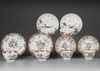 A CHINESE COLLECTION OF SIX CUPS AND SIX SAUCERS, 18TH CENTURY