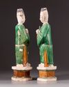 TWO CHINESE TERRACOTTA FIGURES, MING DYNASTY (1368-1644)