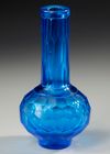 CHINESE BLUE PEKING GLASS VASE, 20TH CENTURY