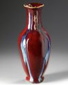 A Chinese flambé-glazed vase