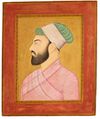 A LARGE PORTRAIT OF A MUGHAL EMPEROR, 19TH CENTURY