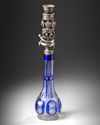 A BOHEMIAN CUT-GLASS HOOKAH BASE WITH OTTOMAN SILVER MOUNTS, BOHEMIA AND TURKEY, 19TH CENTURY
