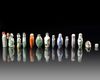 A GROUP OF THIRTEEN CHINESE FAMILLE ROSE SNUFF BOTTLES, 19TH/20TH CENTURY