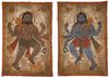 A PAIR OF COSMIC PAINTINGS OF BHAIRAV, MANDI, PUNJAB HILLS, NORTH INDIA, 19TH CENTURY