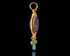 A LATE ROMAN–BYZANTINE GOLD PENDANT WITH AMETHYST MENORAH INTAGLIO, 5TH-7TH CENTURY AD