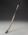 AN OTTOMAN SILVER INLAID WOODEN STICK, 19TH CENTURY