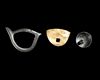 AN ANCIENT CARVED STEATITE EYE OF SEPARATE PARTS, 2000 BC