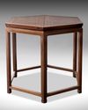 A Chinese two-piece hardwood hexagonal table