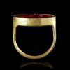 A ROMAN GOLD RING WITH A CARNELIAN INTAGLIO WITH THE PORTRAIT OF A MAN, 1ST BC-AD