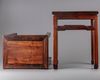 A PAIR OF CHINESE HONGMU RECTANGULAR STOOLS