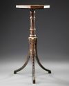 AN OTTOMAN SILVER WIRE-INLAID WOODEN COFFEE TABLE