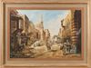 A LARGE PAINTING DEPICTING EGYPT-CAIRO, 1912