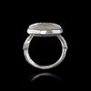 A PERSIAN CRYSTAL ROCK CARVED SILVER RING, 19TH CENTURY