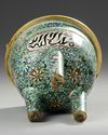A CHINESE CLOISONNÉ ENAMEL TRIPOD CENSER FOR THE ISLAMIC MARKET, 18TH-19TH CENTURY