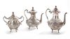 SET OF TWO TEAPOTS AND ONE  SUGAR POT, PERSIA , 19th CENTURY
