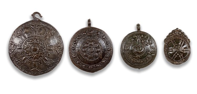 A GROUP OF FOUR BRONZE BYZANTINE BELT HOOKS