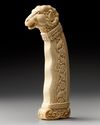 AN IVORY MUGHAL DAGGER HILT, 19TH CENTURY