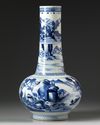 A Chinese blue and white bottle vase