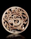 A DRAGON AND PHOENIX JADE BI, HAN DYNASTY  (206 BC–220 AD)