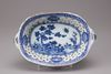 A blue and white porcelain chestnut-basket